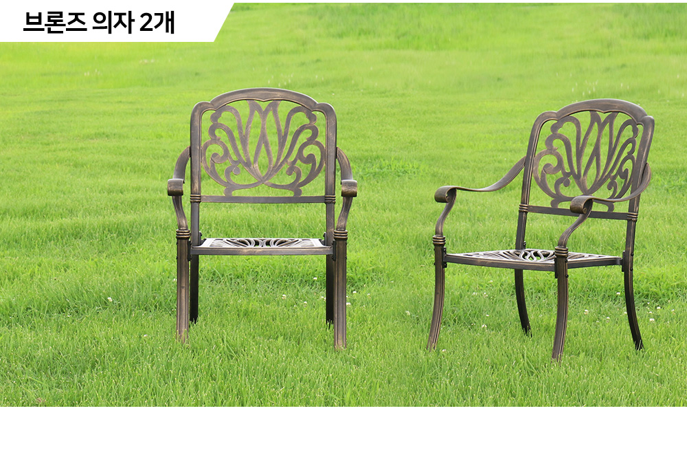 피카소가구 아트웨이 연꽃주물의자 제품 선택 사항 - 브론즈 의자 2개