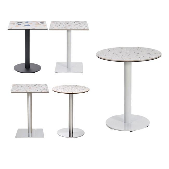 테라조+평판다리테이블 모음전ㅣ 카페테이블 대리석st 디자인 2인 티테이블 ㅣSE233 피카소가구피카소가구